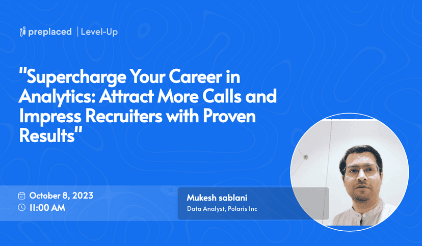 "Supercharge Your Career in Analytics: Attract More Calls and Impress Recruiters with Proven Results"